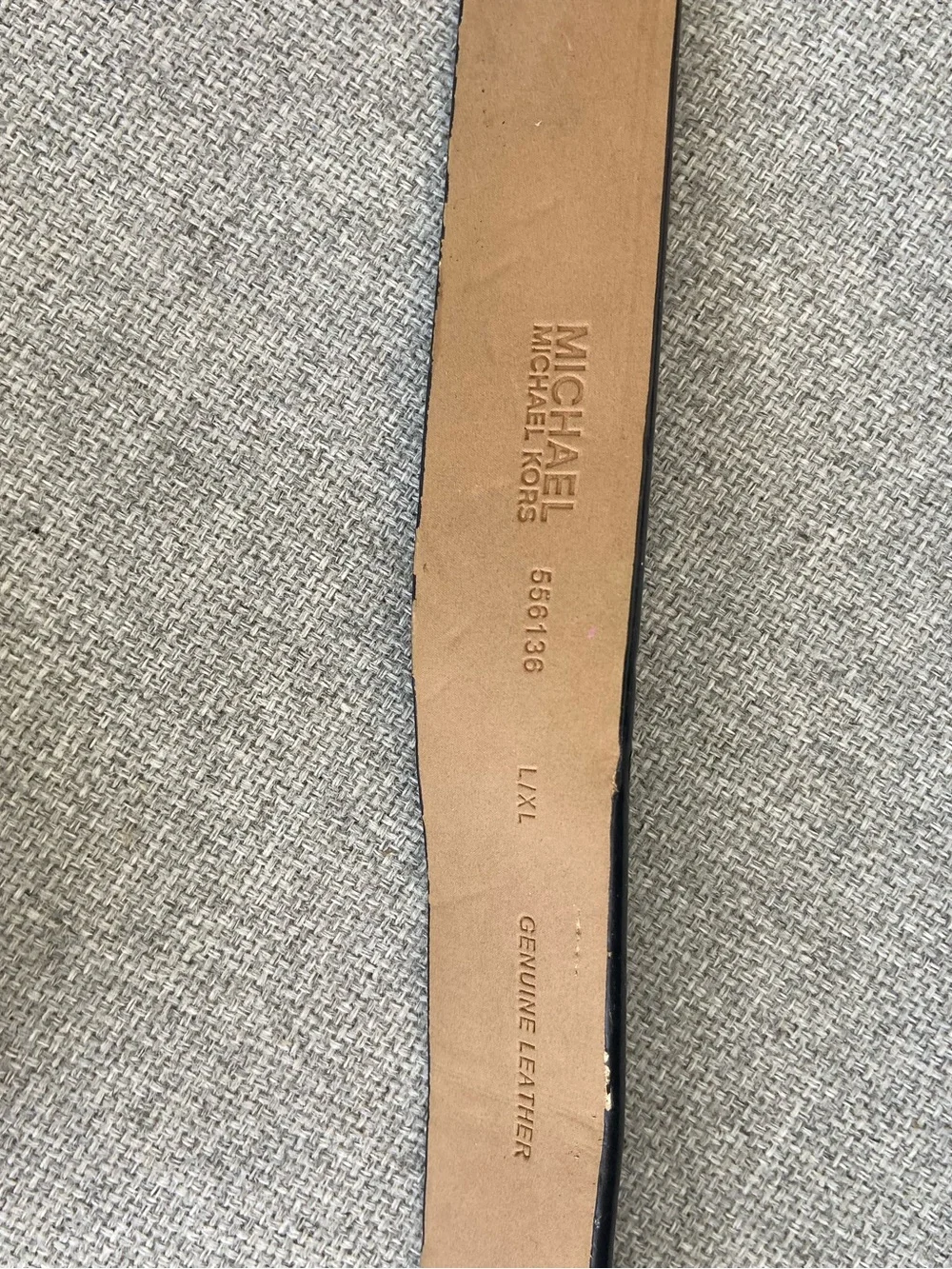 Michael Kors black leather belt bag with Embossed Logo